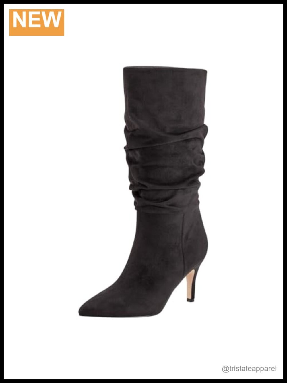 Marc Fisher Idaley Women's Mid-Calf Faux Suede Dress Boots Pointed Toe Pull-On